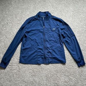 Mens Cherokee zip up scrub jacket in navy, size L